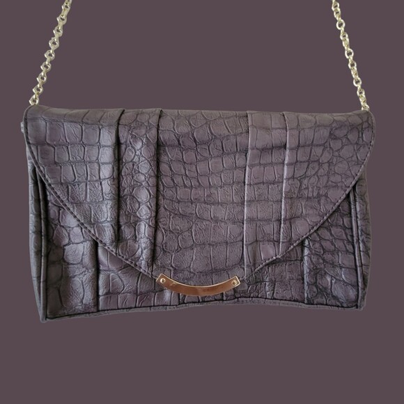 Steve Madden Envelope Crossbody Vegan Leather Bag Faux Snake Skin - Picture 3 of 7